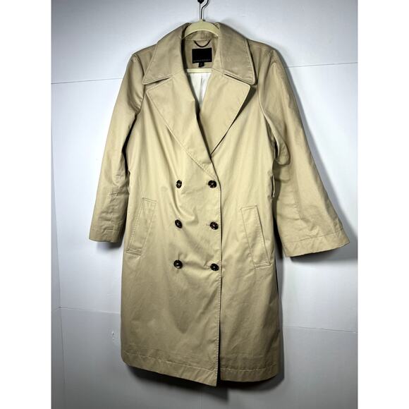 Banana Republic Jackets & Blazers - Banana Republic Womens Size Medium Khaki Double Breasted Trench Coat Tan Jackets